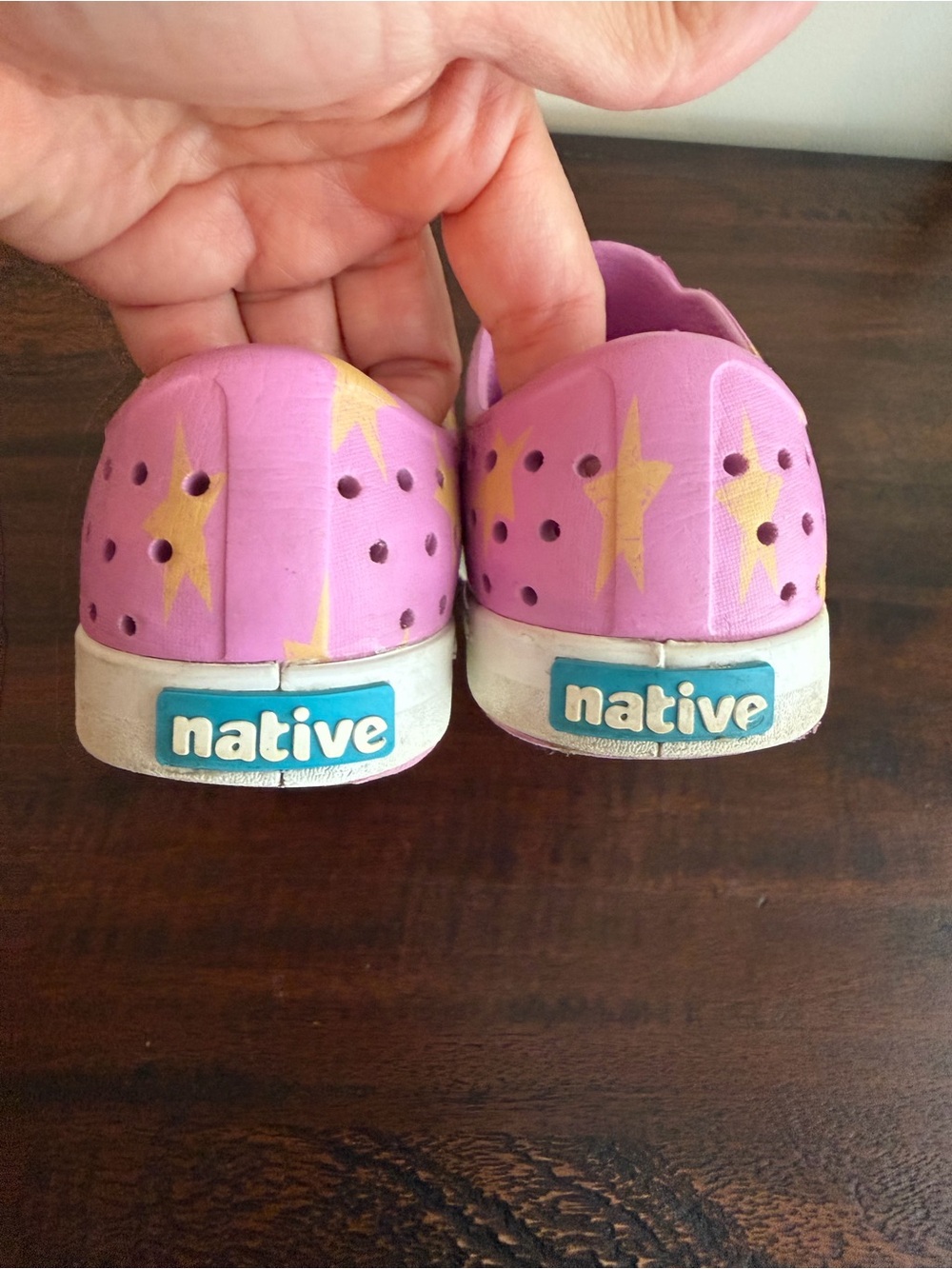 Native Jefferson Sugarlite Shoes Pink w/stars - Picture 3 of 8